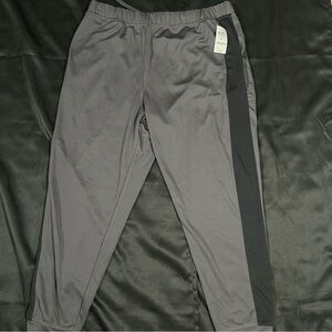 Ideology Gray and Black Joggers with Elastic Waistband
